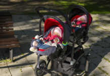 twins stroller with car seats